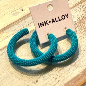 NWT Ink and Alloy Teal Earrings